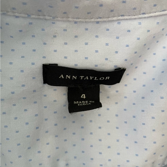 Ann Taylor Polka Dot Button Up Top Size 4 - Picture 3 of 4